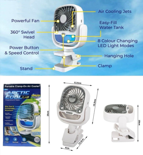 Arctic Cool Clamp Cordless Air Cooler