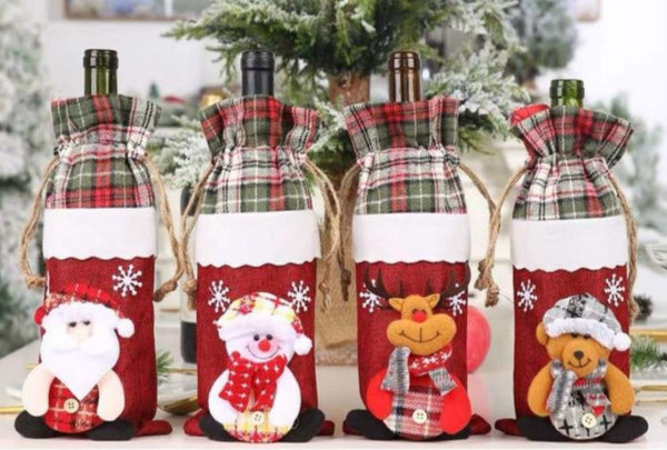 Christmas Wine Bottle Covers