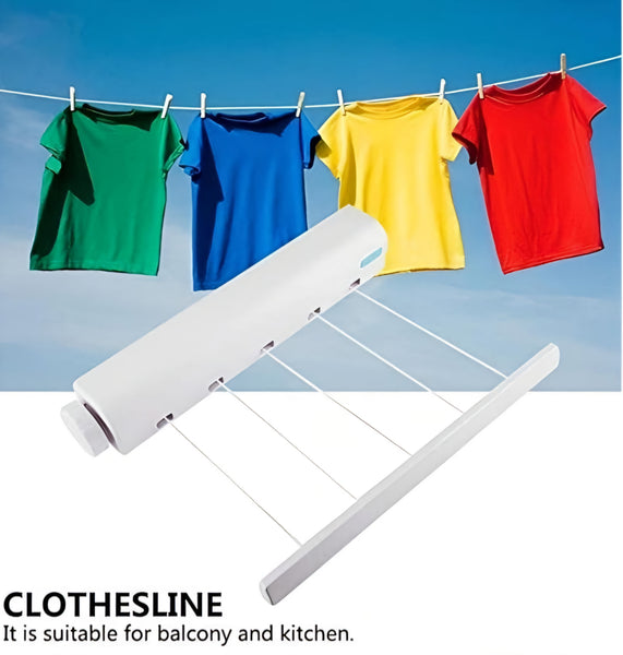 Wall Mounted Retractable Clothesline