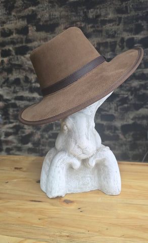Handmade Genuine Suede Leather Hat