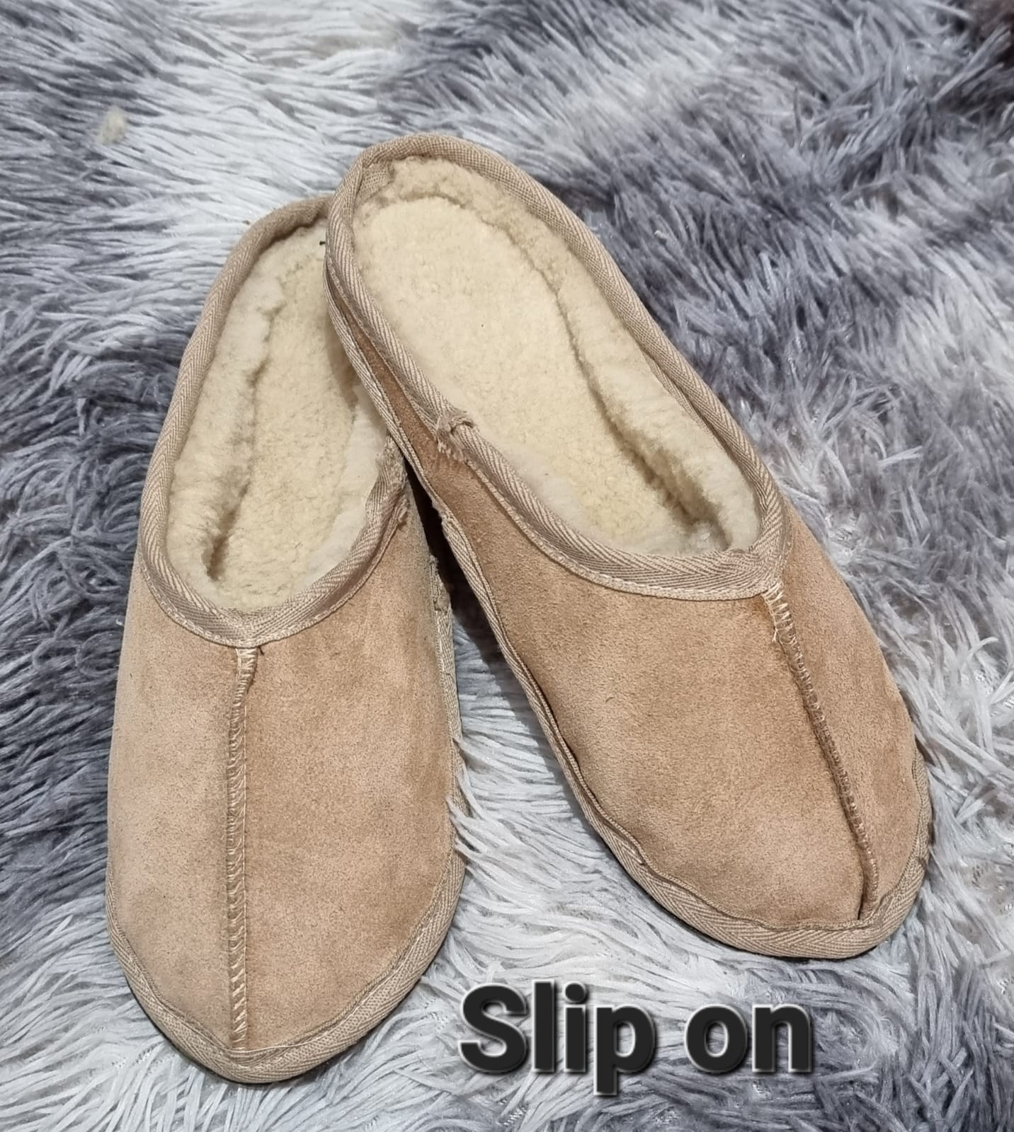 Genuine Sheepskin Slippers Slip-On
