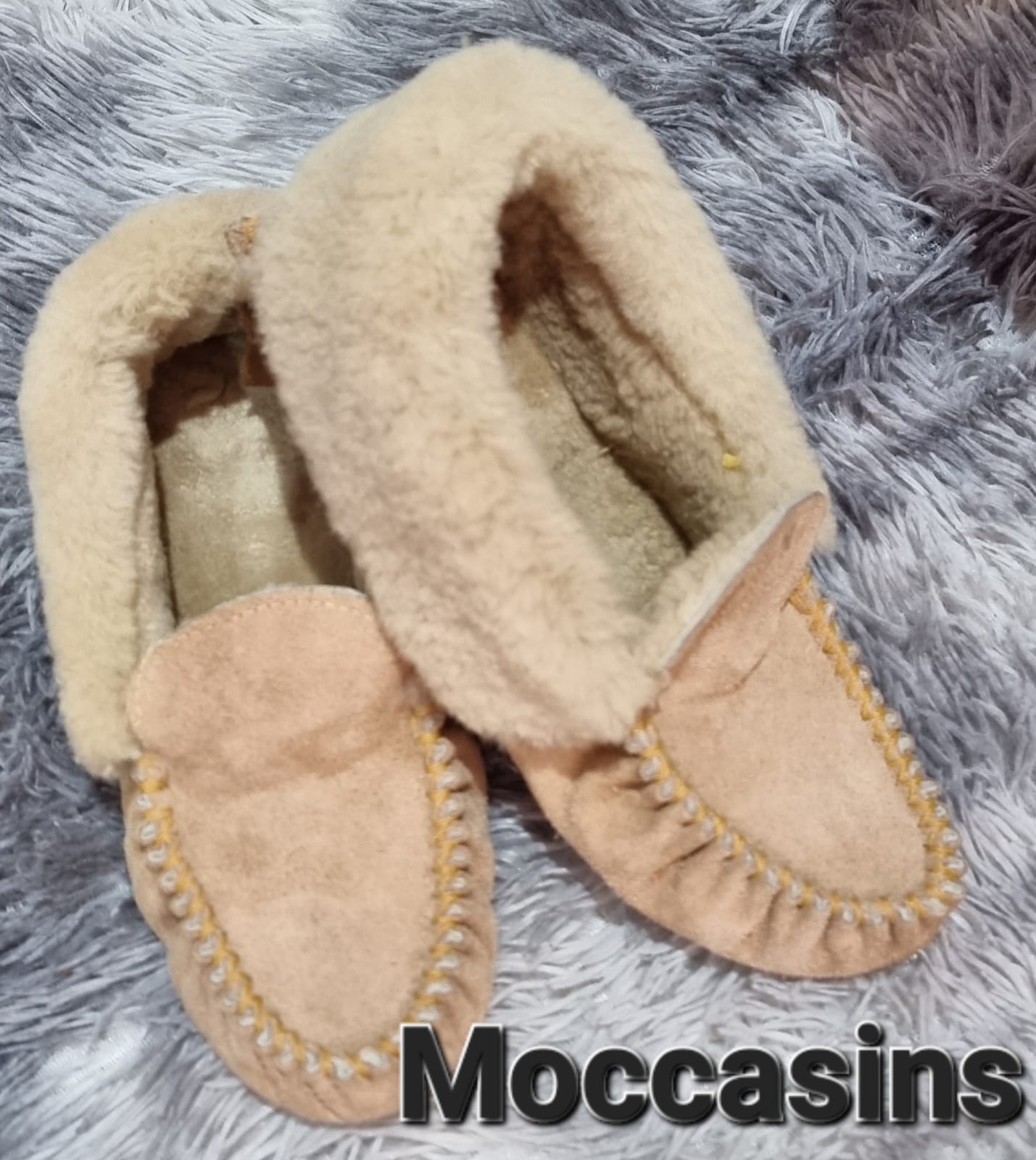 Genuine Sheepskin Slippers Moccasins