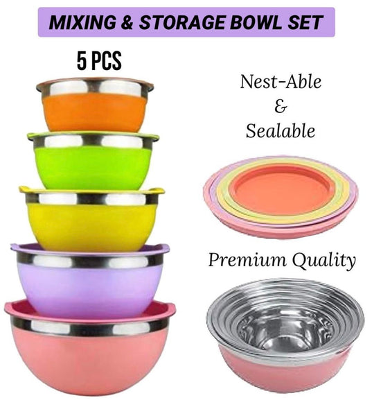 Mixing & Storage Bowl Set - 5 Piece