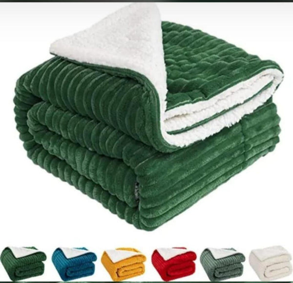 Line Pattern Sherpa Blanket