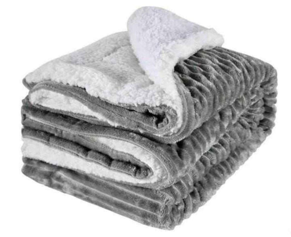 Line Pattern Sherpa Blanket