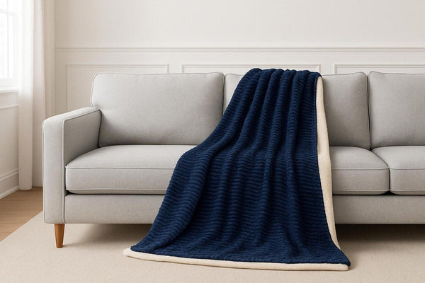Line Pattern Sherpa Blanket
