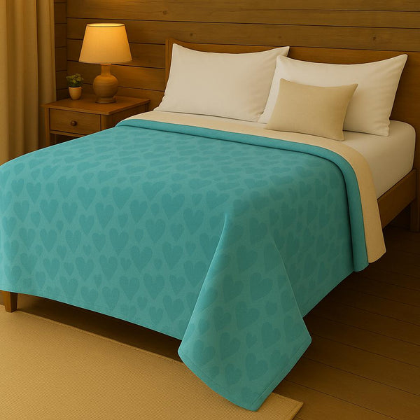 Heart Embossed Sherpa Fleece