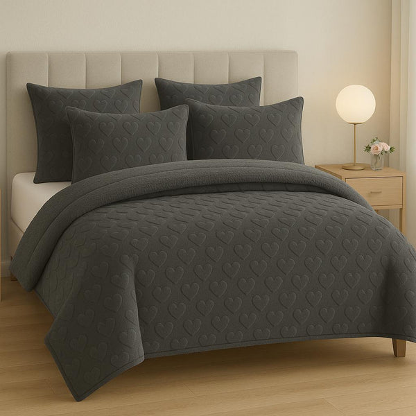 Heart Fleece Comforter