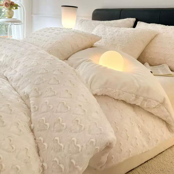 Heart Fleece Comforter