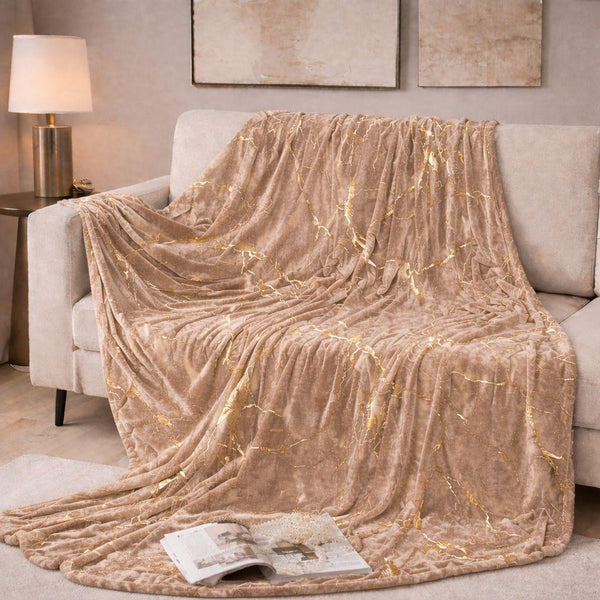 Marble Vein Plush Blankets