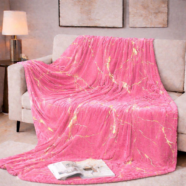 Marble Vein Plush Blankets