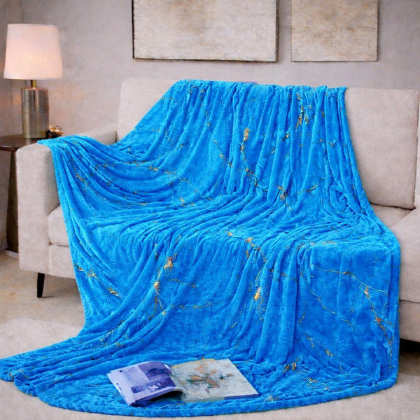 Marble Vein Plush Blankets