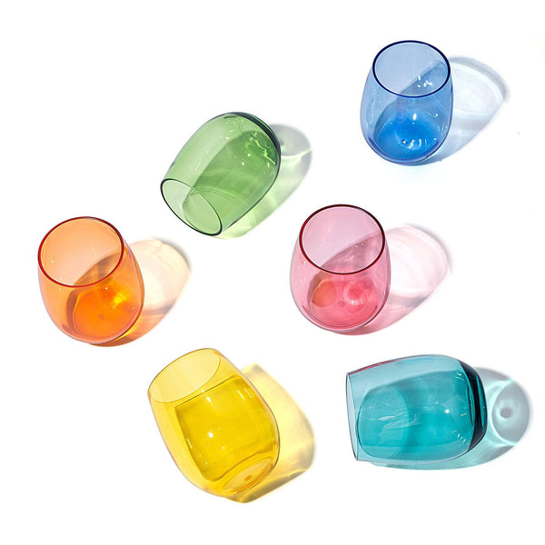 Colorful Tumbler Glasses - Set of 6