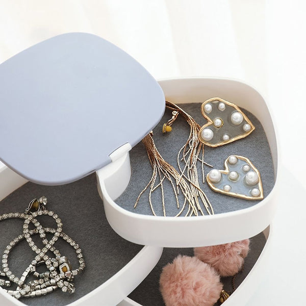 Jewellery Box with Mirror - 4 Tier