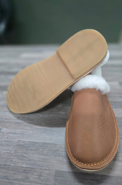 Leather and Sheepskin Slippers