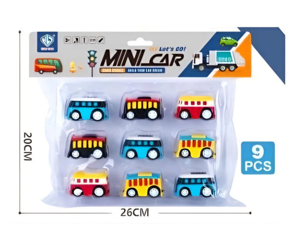 Mini Classic Bus Set - 9 Piece