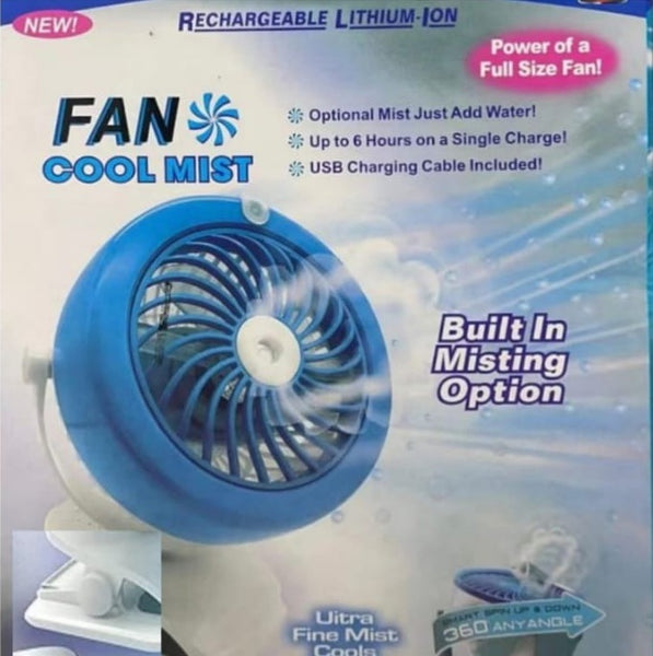 On the Go Cool Mist Clip Fan