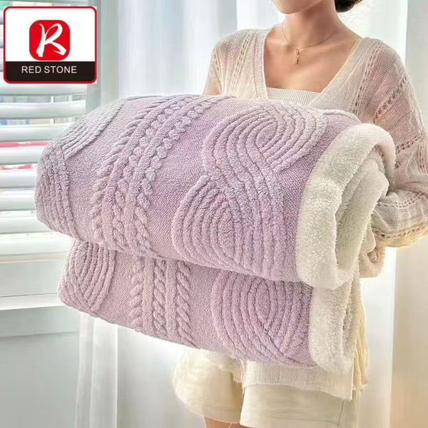 Patterned Sherpa Blanket