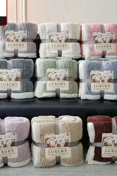 Patterned Sherpa Blanket