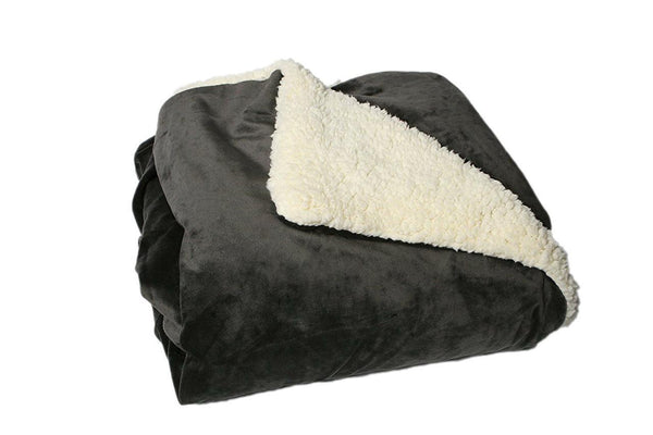 Plain Velvet Sherpa Blanket