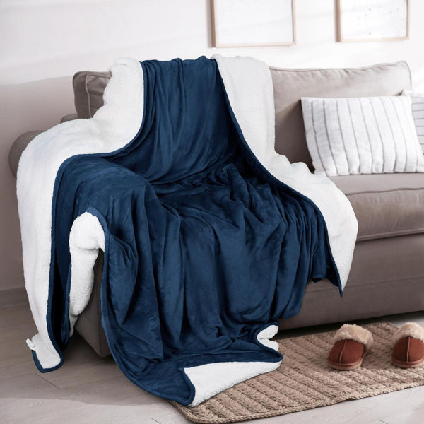 Plain Velvet Sherpa Blanket