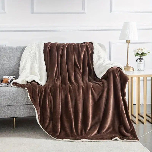 Plain Velvet Sherpa Blanket