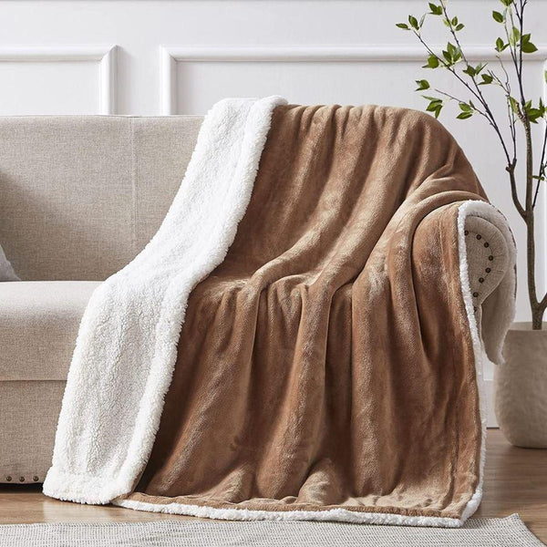 Plain Velvet Sherpa Blanket