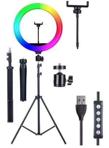 RGB LED 30cm Ring Light with Stand