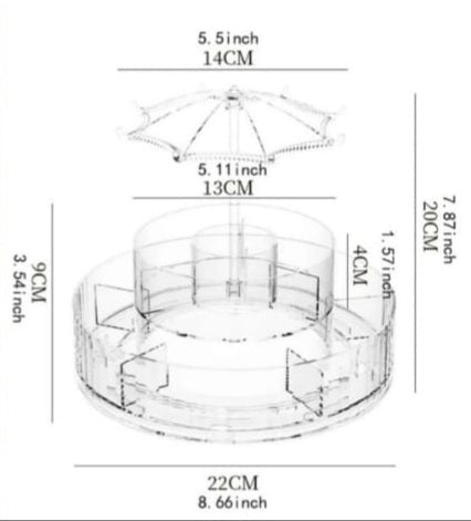 Round Cosmetic Display Storage Box