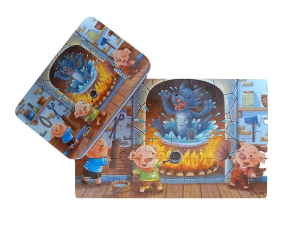 Puzzle in a Tin - Three Little Pigs 60 Piece