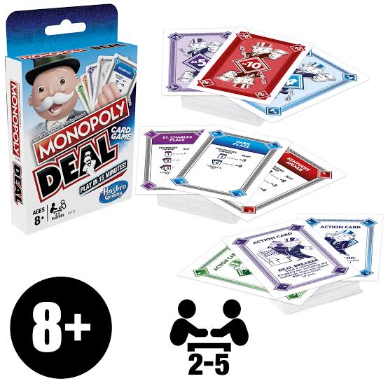 Monopoly Deal Blue Card Game