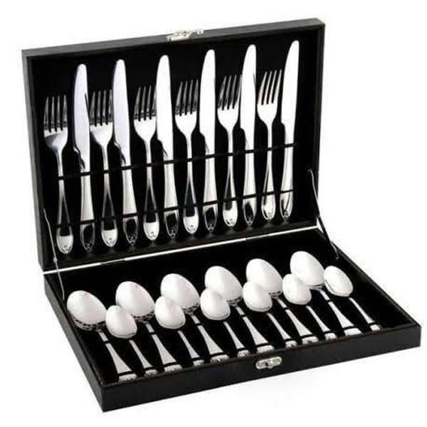 Cutlery Set in Wooden Case - 24 Piece