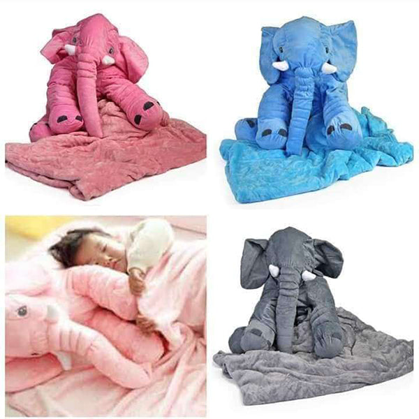 Elephant Pillow with Blanket