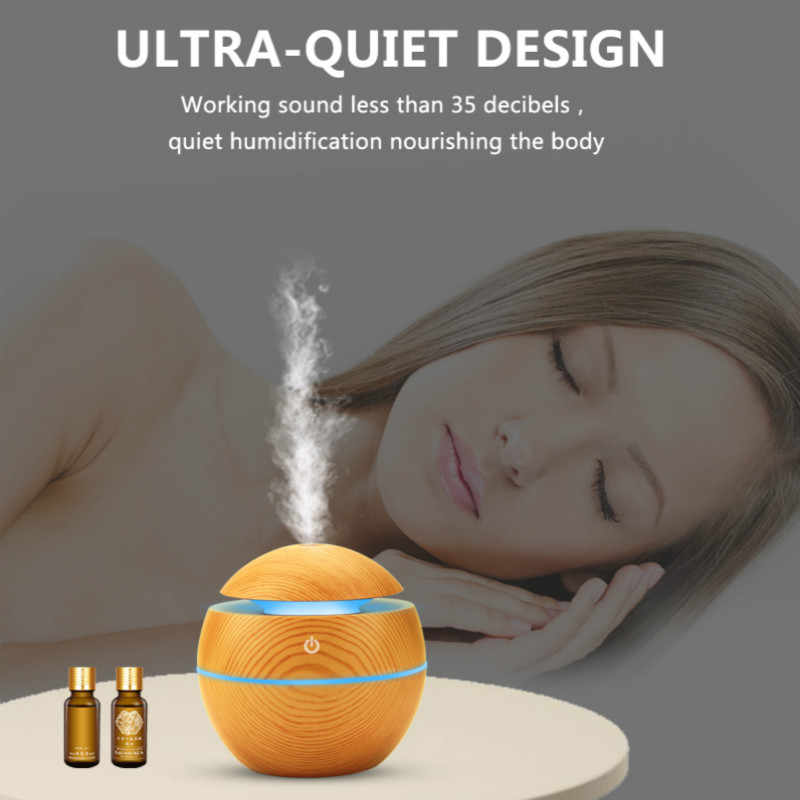 Round Wood Finish Humidifier – Elevation