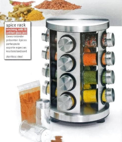 Stainless Steel Spice Rack - 16 Piece