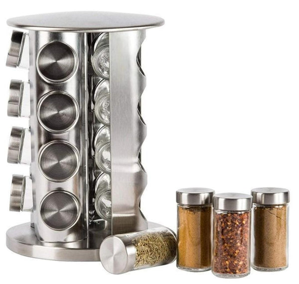 Stainless Steel Spice Rack - 16 Piece