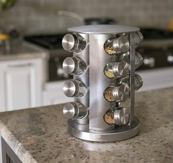 Stainless Steel Spice Rack - 16 Piece