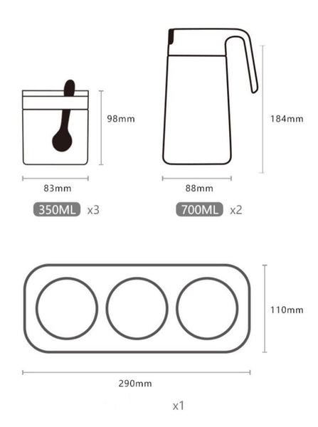 9 Piece Canister / Spice Container Set