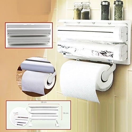 Kitchen Wall Mounted Triple Roll Dispenser