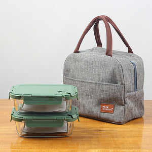 Lunch Bag Set Grey - 3 Piece