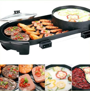 2 in 1 Electric Hot Pot Barbeque Grill