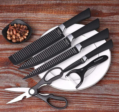 Black Knife Set - 6 Piece