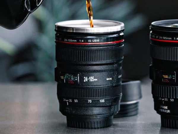 Camera Lens-Shaped Coffee Mug