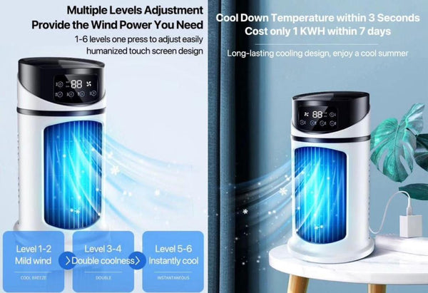 Mini Air Cooler with Touch Screen