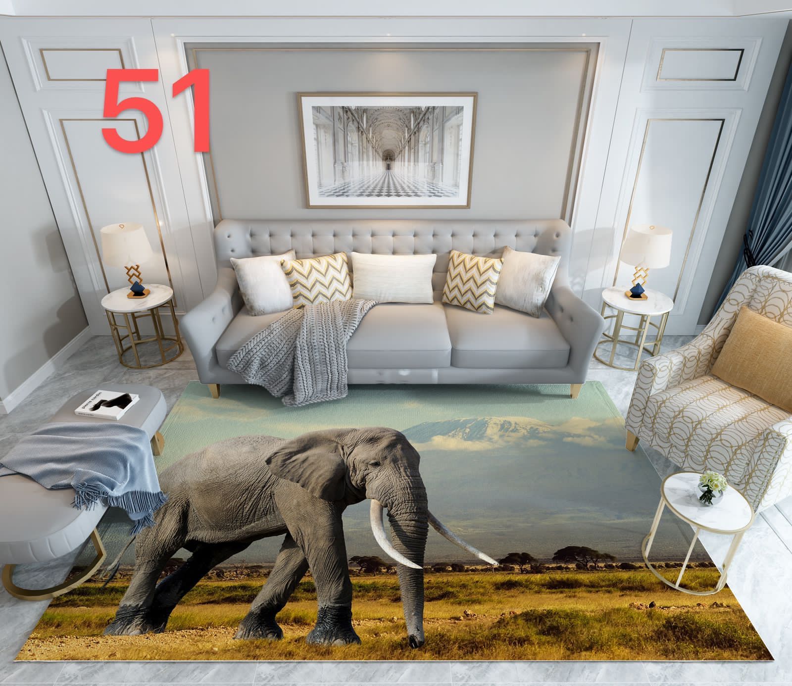 3D Carpets - Wildlife Theme