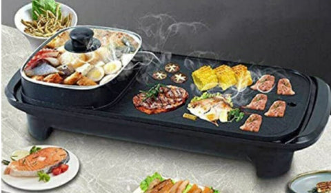 2 in 1 Electric Grill and Hotpot