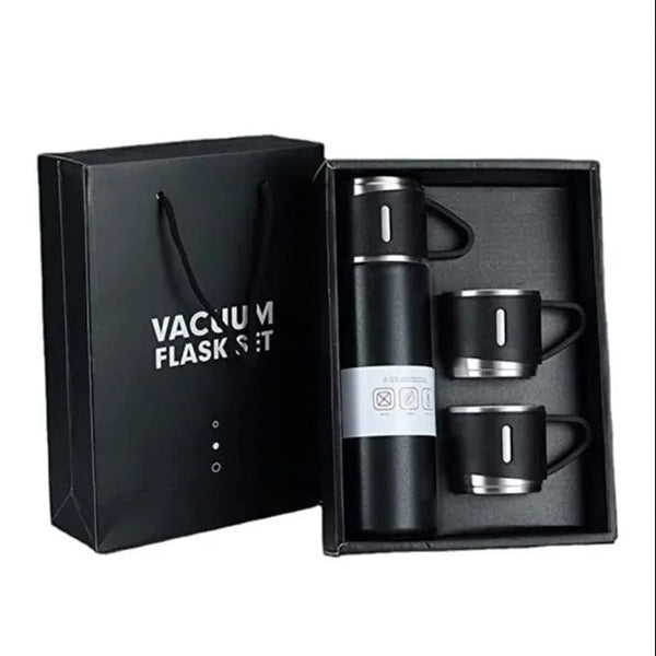 Double Wall Stainless Steel Vacuum Flask Set