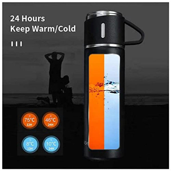 Double Wall Stainless Steel Vacuum Flask Set