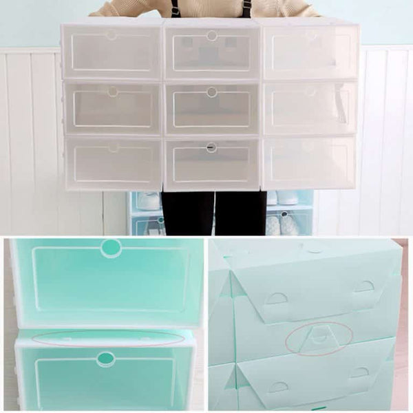 Plastic Storage Boxes - 6 Piece