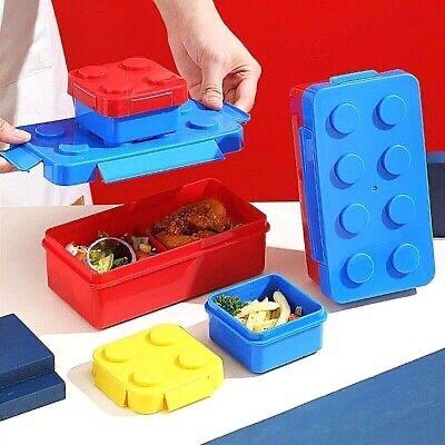 Lego Shaped Lunch Box Set 3 Piece